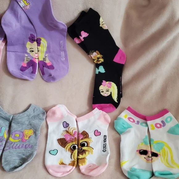 NEW 9 Pair Jojo Siwa Socks, One Size - Picture 4 of 9